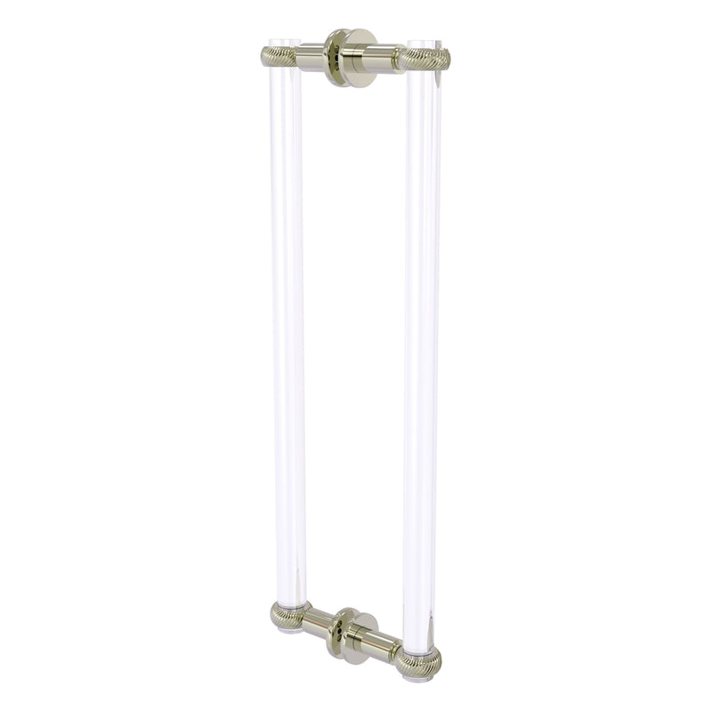 Clearview Collection Back to Back Shower Door Pull with Twisted Accents