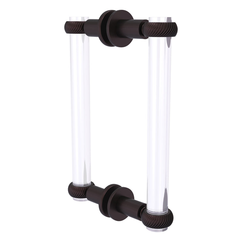 Clearview Collection Back to Back Shower Door Pull with Twisted Accents