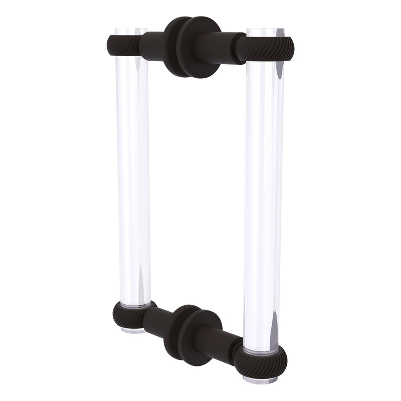 Clearview Collection Back to Back Shower Door Pull with Twisted Accents