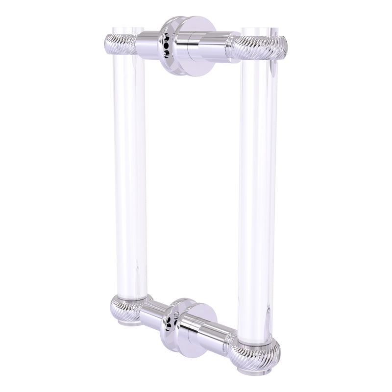 Clearview Collection Back to Back Shower Door Pull with Twisted Accents