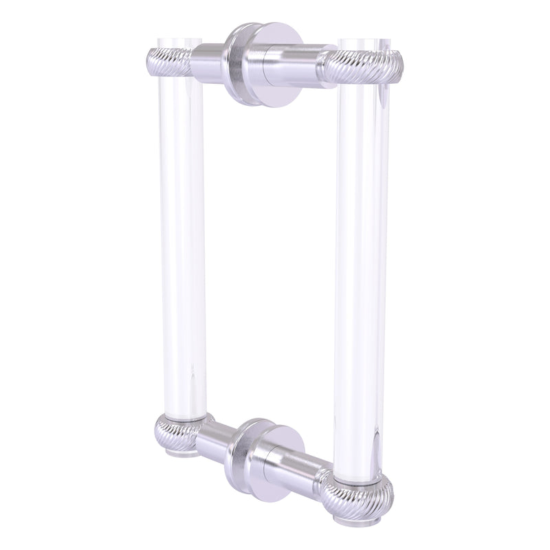 Clearview Collection Back to Back Shower Door Pull with Twisted Accents