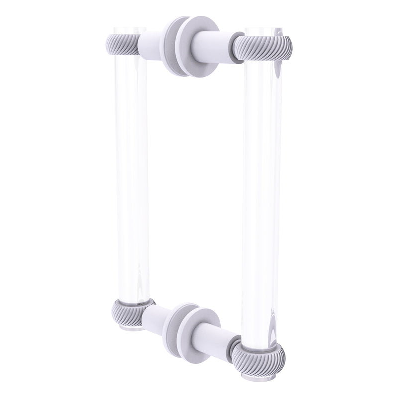 Clearview Collection Back to Back Shower Door Pull with Twisted Accents