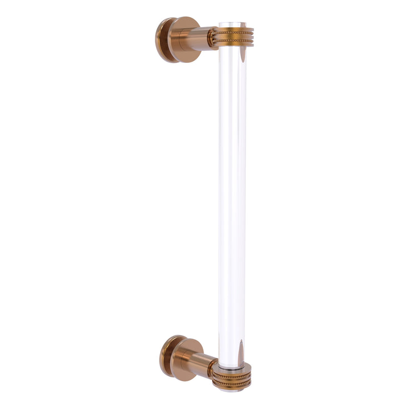 Clearview Collection Single Side Shower Door Pull with Dotted Accents