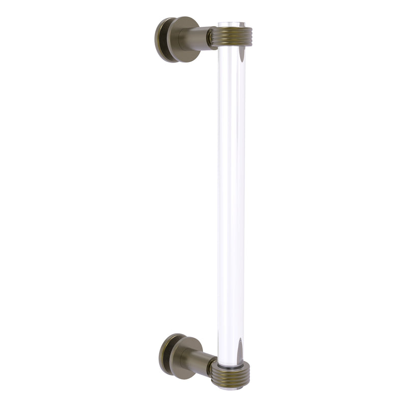 Clearview Collection Single Side Shower Door Pull with Grooved Accents