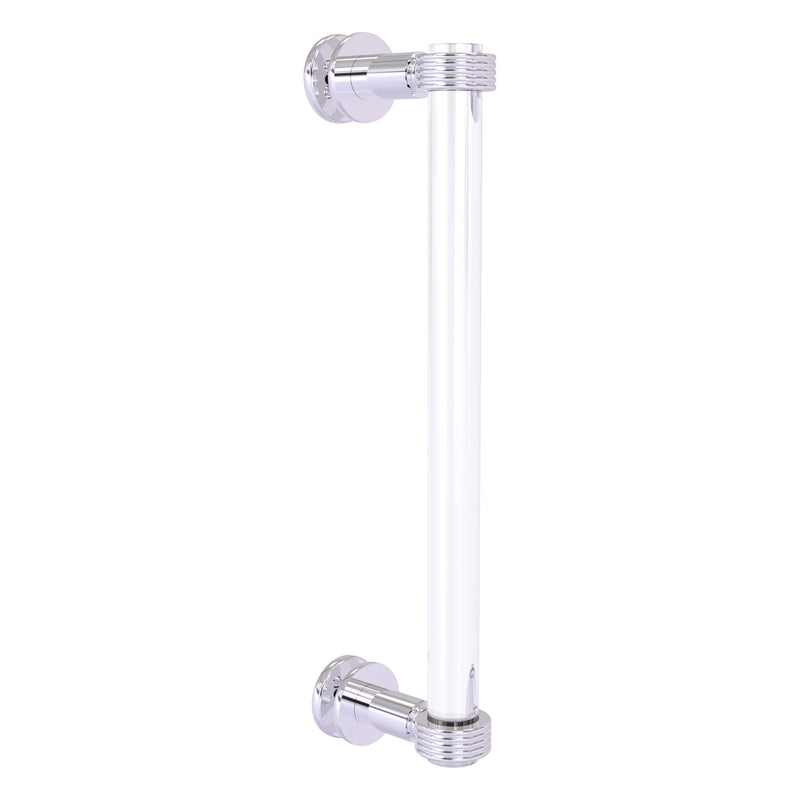 Clearview Collection Single Side Shower Door Pull with Grooved Accents