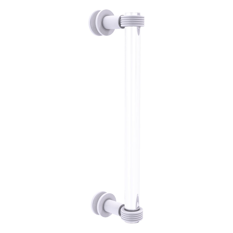 Clearview Collection Single Side Shower Door Pull with Grooved Accents