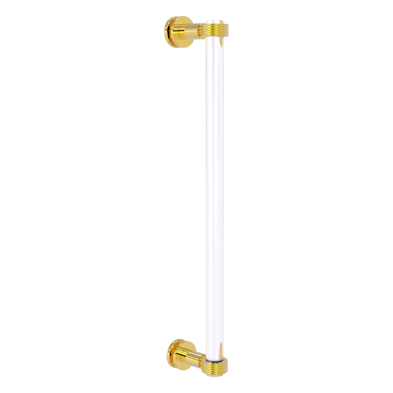 Clearview Collection Single Side Shower Door Pull with Grooved Accents