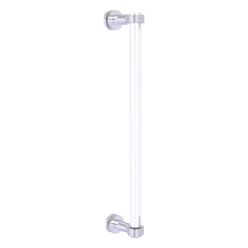 Clearview Collection Single Side Shower Door Pull with Grooved Accents