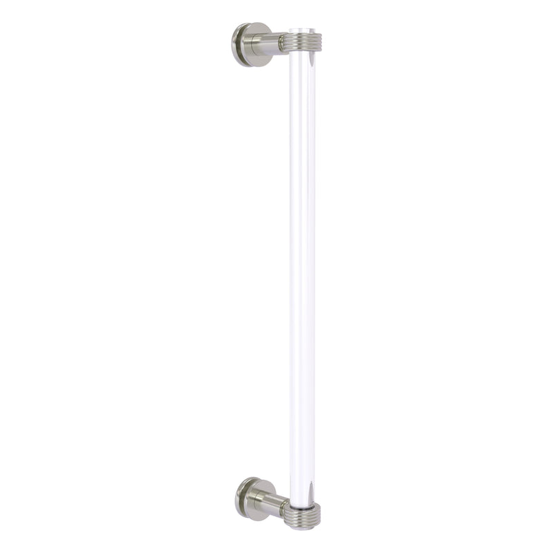 Clearview Collection Single Side Shower Door Pull with Grooved Accents