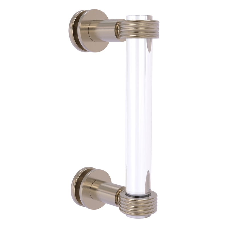 Clearview Collection Single Side Shower Door Pull with Grooved Accents