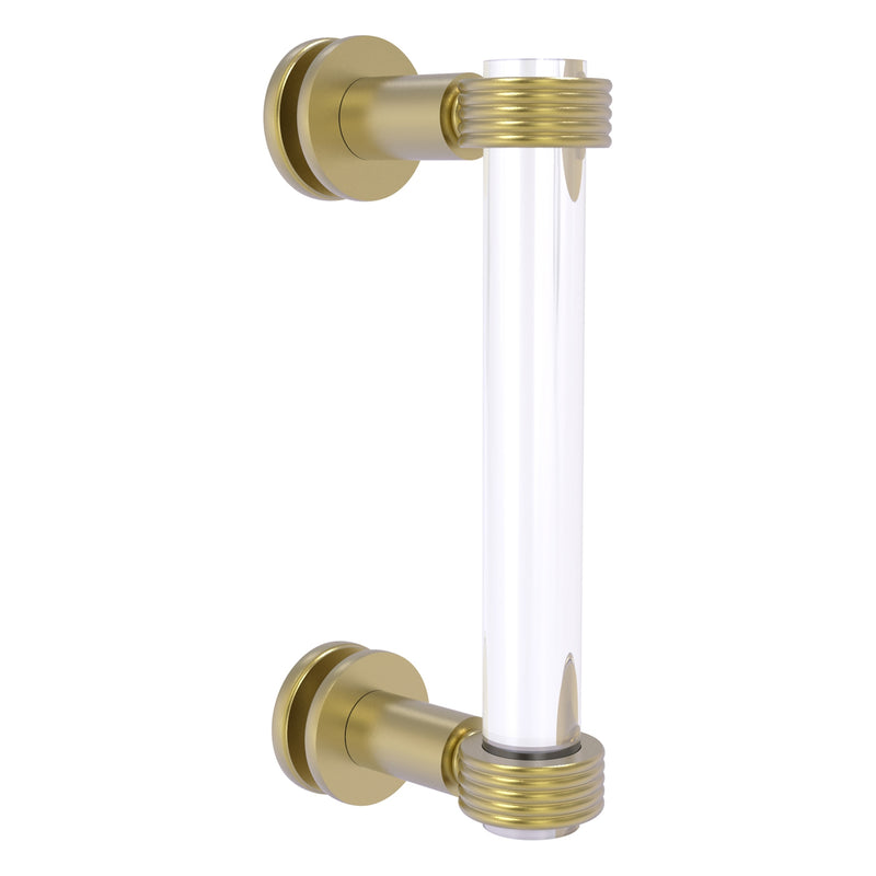 Clearview Collection Single Side Shower Door Pull with Grooved Accents