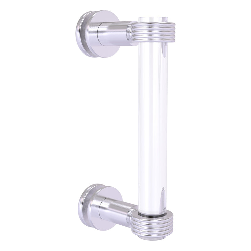 Clearview Collection Single Side Shower Door Pull with Grooved Accents