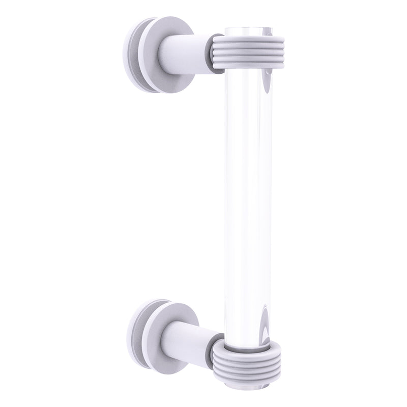 Clearview Collection Single Side Shower Door Pull with Grooved Accents