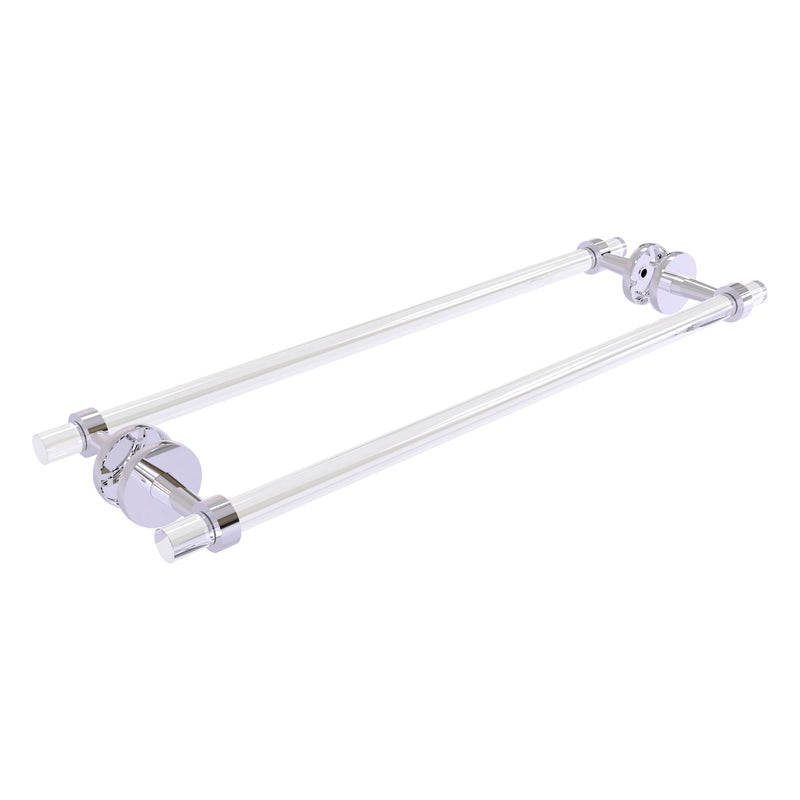 Clearview Collection Back to Back Shower Door Towel Bar with Smooth Accents