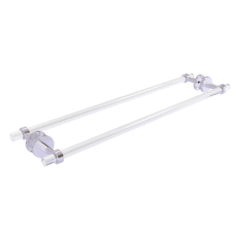 Clearview Collection Back to Back Shower Door Towel Bar with Smooth Accents