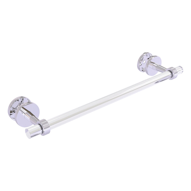 Clearview Collection Shower Door Towel Bar with Grooved Accents