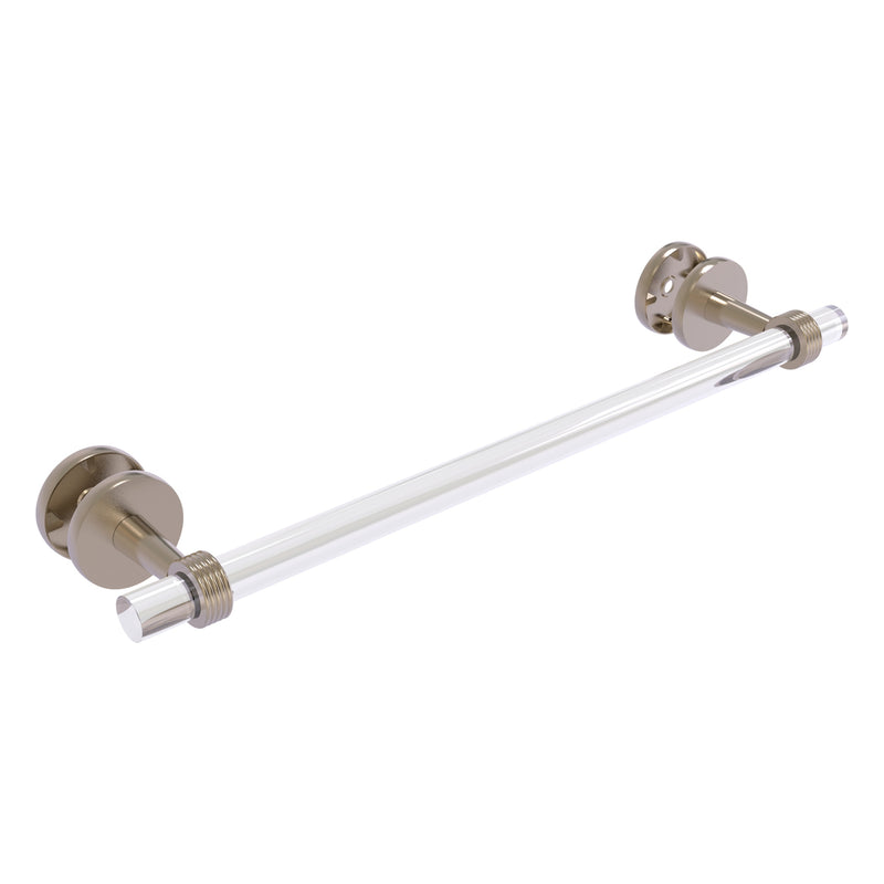 Clearview Collection Shower Door Towel Bar with Grooved Accents