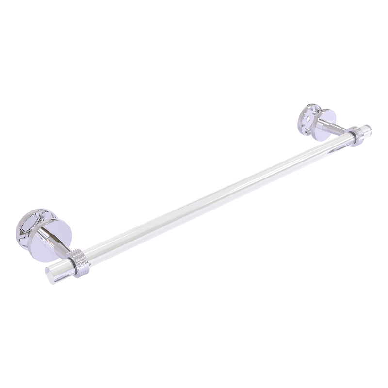 Clearview Collection Shower Door Towel Bar with Grooved Accents