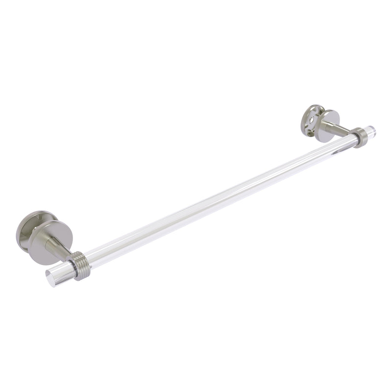 Clearview Collection Shower Door Towel Bar with Grooved Accents