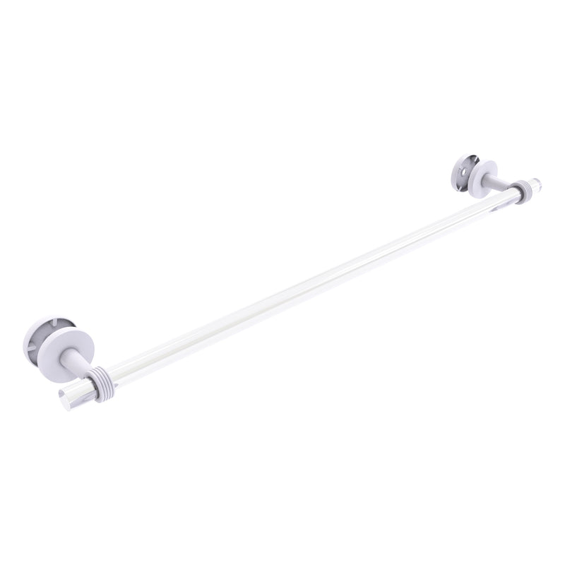 Clearview Collection Shower Door Towel Bar with Grooved Accents