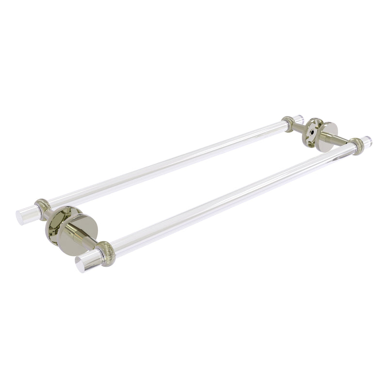 Clearview Collection Back to Back Shower Door Towel Bar with Twisted Accents