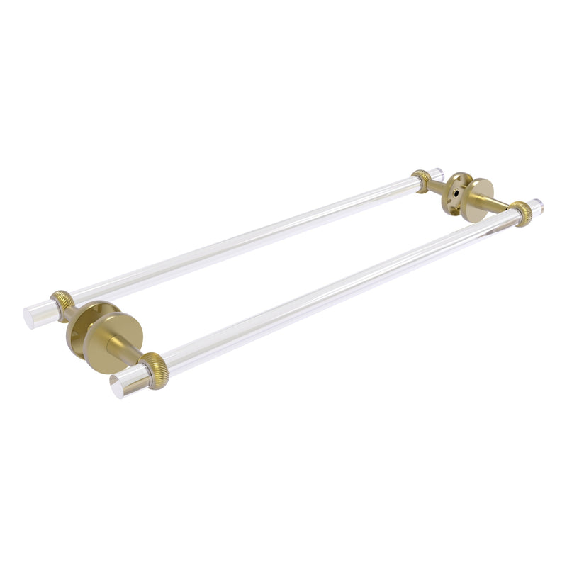 Clearview Collection Back to Back Shower Door Towel Bar with Twisted Accents