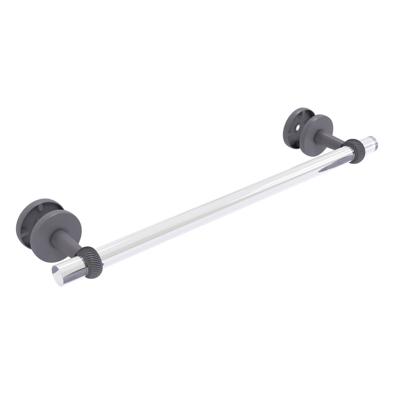 Clearview Collection Shower Door Towel Bar with Twisted Accents