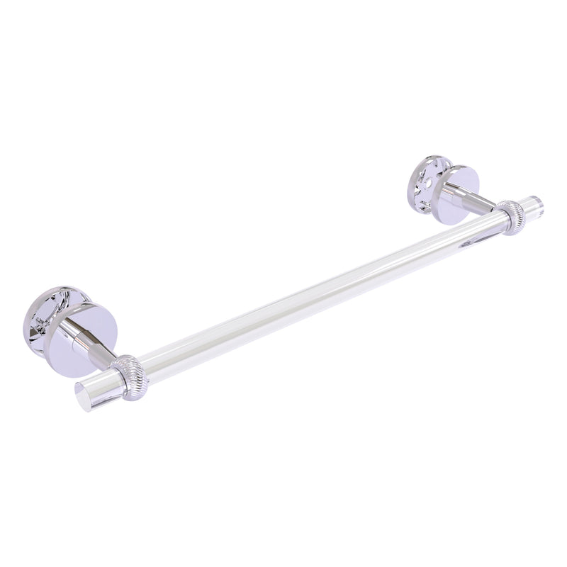 Clearview Collection Shower Door Towel Bar with Twisted Accents