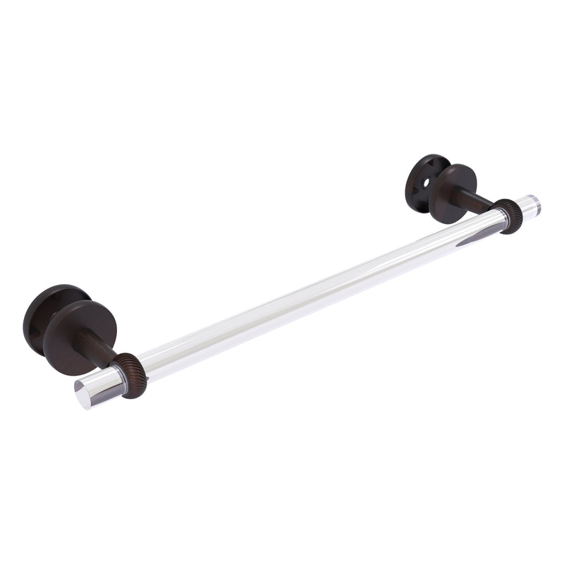 Clearview Collection Shower Door Towel Bar with Twisted Accents