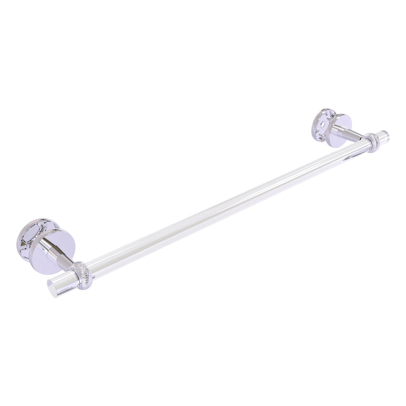 Clearview Collection Shower Door Towel Bar with Twisted Accents