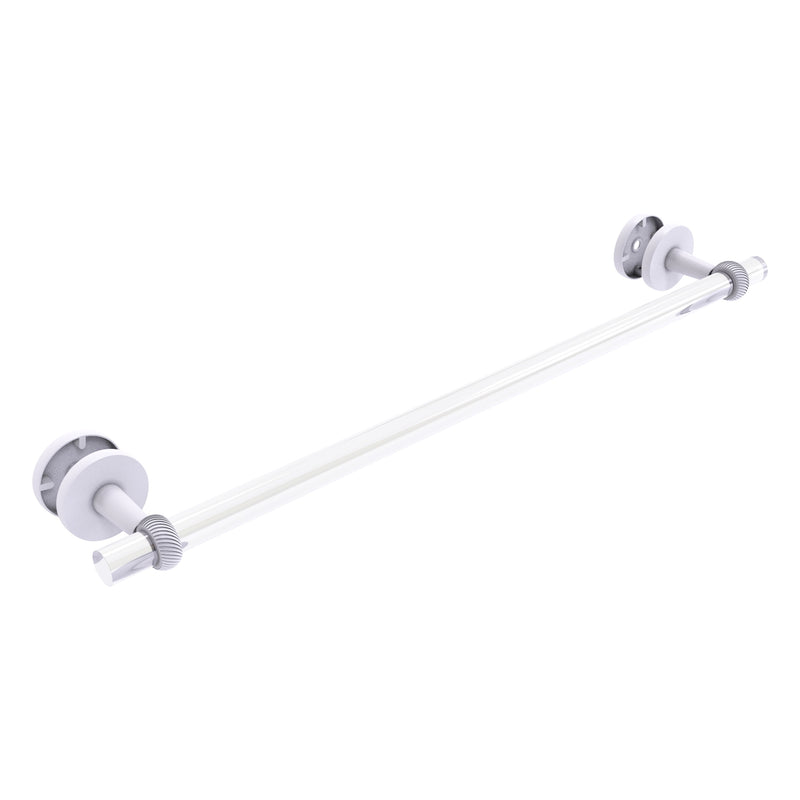 Clearview Collection Shower Door Towel Bar with Twisted Accents