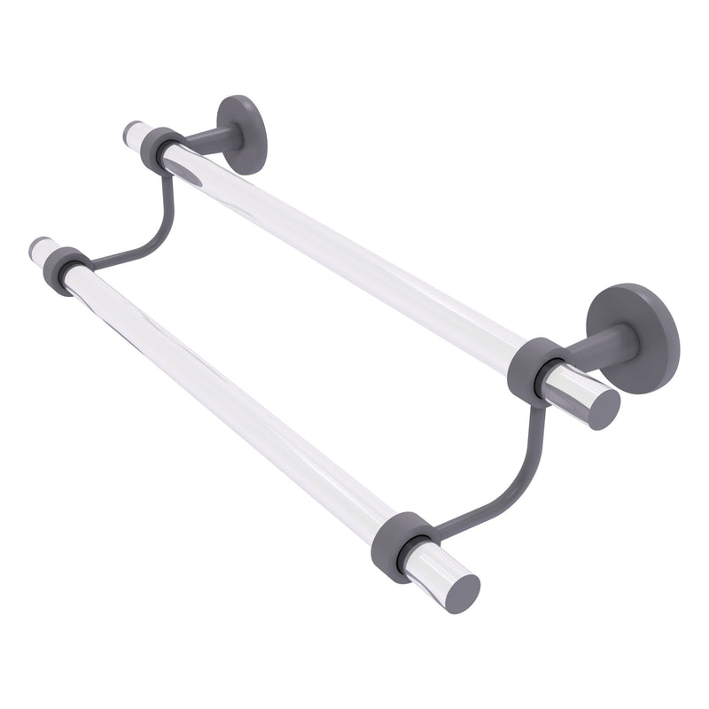 Clearview Collection Double Towel Bar with Smooth Accents