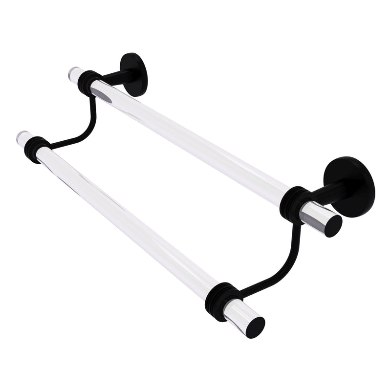 Clearview Collection Double Towel Bar with Dotted Accents