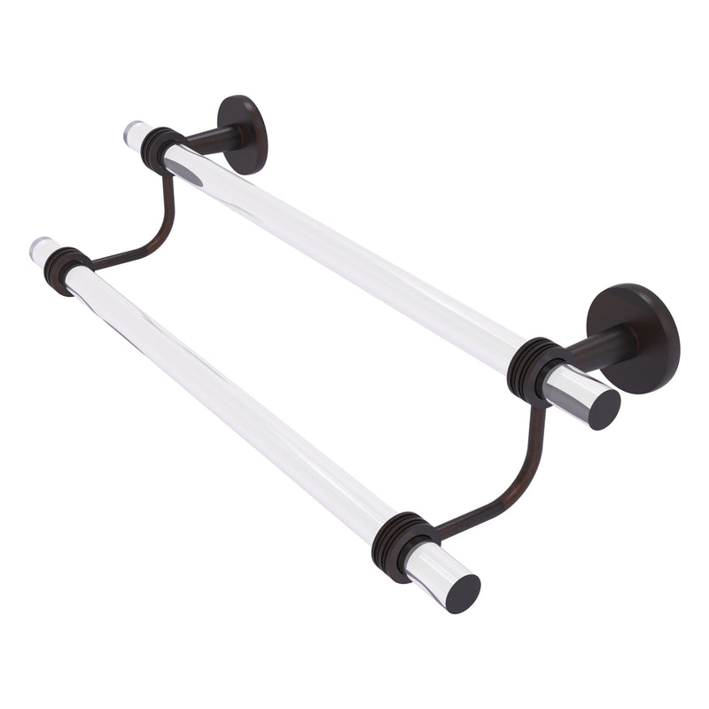 Clearview Collection Double Towel Bar with Dotted Accents