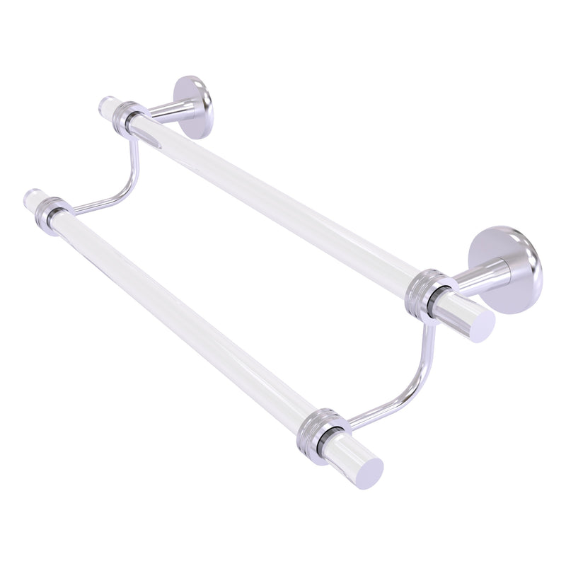 Clearview Collection Double Towel Bar with Dotted Accents