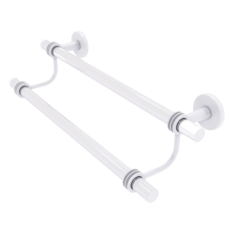 Clearview Collection Double Towel Bar with Dotted Accents