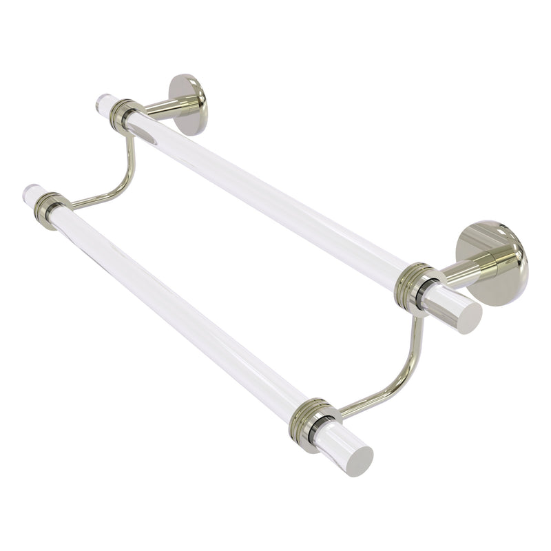 Clearview Collection Double Towel Bar with Dotted Accents