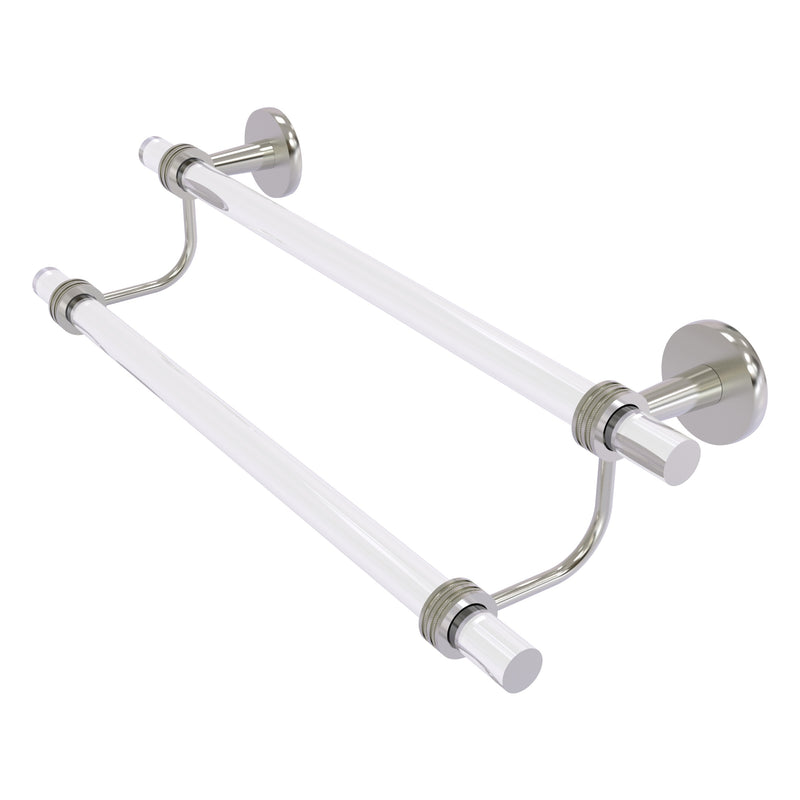 Clearview Collection Double Towel Bar with Dotted Accents