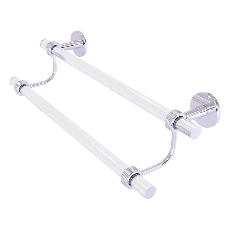 Clearview Collection Double Towel Bar with Grooved Accents