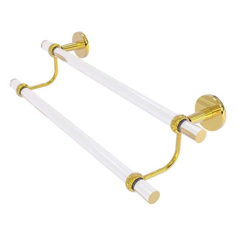 Clearview Collection Double Towel Bar with Twisted Accents