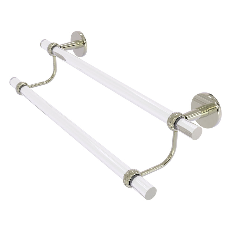 Clearview Collection Double Towel Bar with Twisted Accents