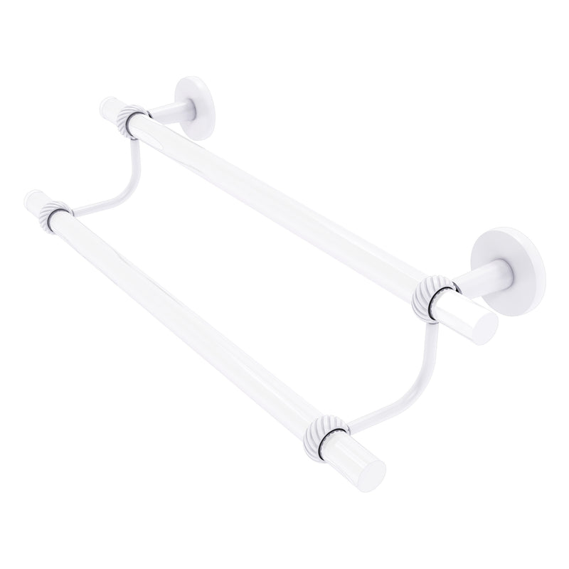 Clearview Collection Double Towel Bar with Twisted Accents