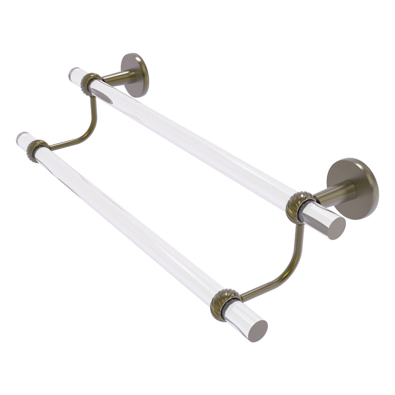 Clearview Collection Double Towel Bar with Twisted Accents