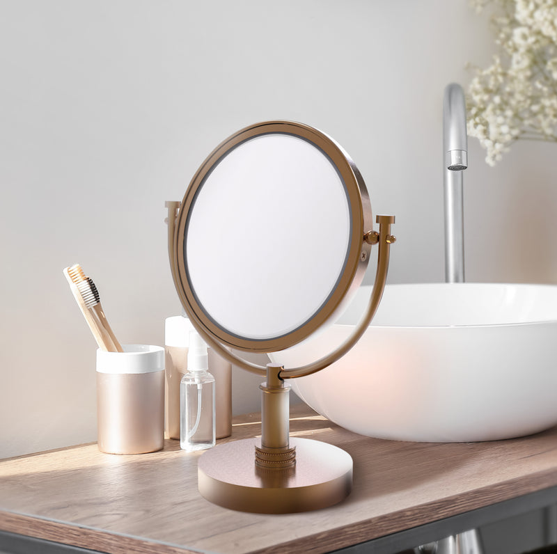 8 Inch Vanity Top Make-Up Mirror with Dotted Accents