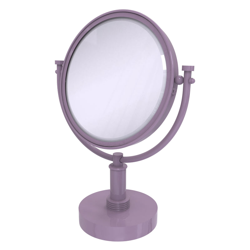 8 Inch Vanity Top Make-Up Mirror with Grooved Accents