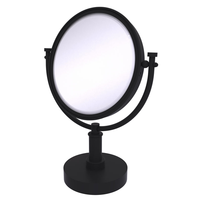 8 Inch Vanity Top Make-Up Mirror with Grooved Accents