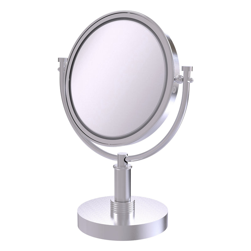 8 Inch Vanity Top Make-Up Mirror with Grooved Accents