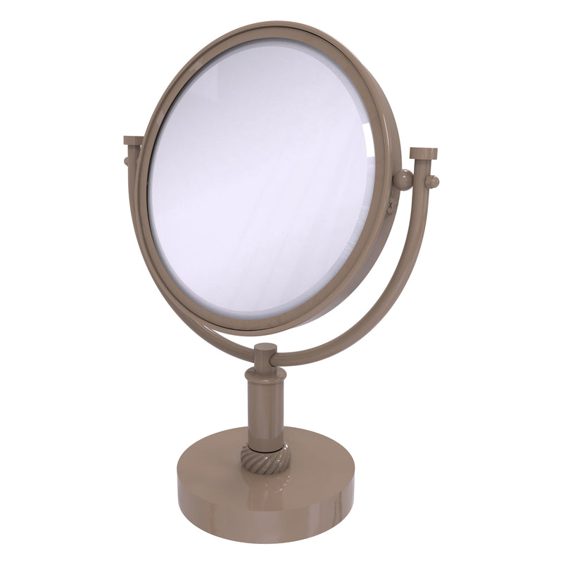 8 Inch Vanity Top Make-Up Mirror with Twisted Accents