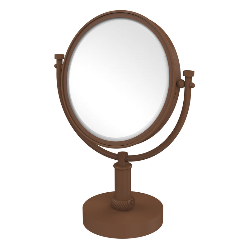 8 Inch Vanity Top Make-Up Mirror with Twisted Accents