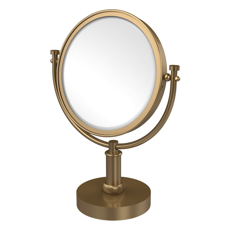 8 Inch Vanity Top Make-Up Mirror with Twisted Accents